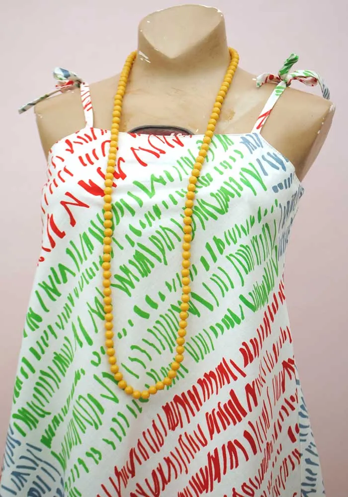1980s Vintage Fenno A-Line Cotton Summer Tent Dress • Sun Dress