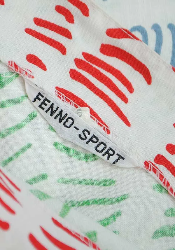 1980s Vintage Fenno A-Line Cotton Summer Tent Dress • Sun Dress