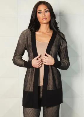 2-Tone Ribbed Cardigan