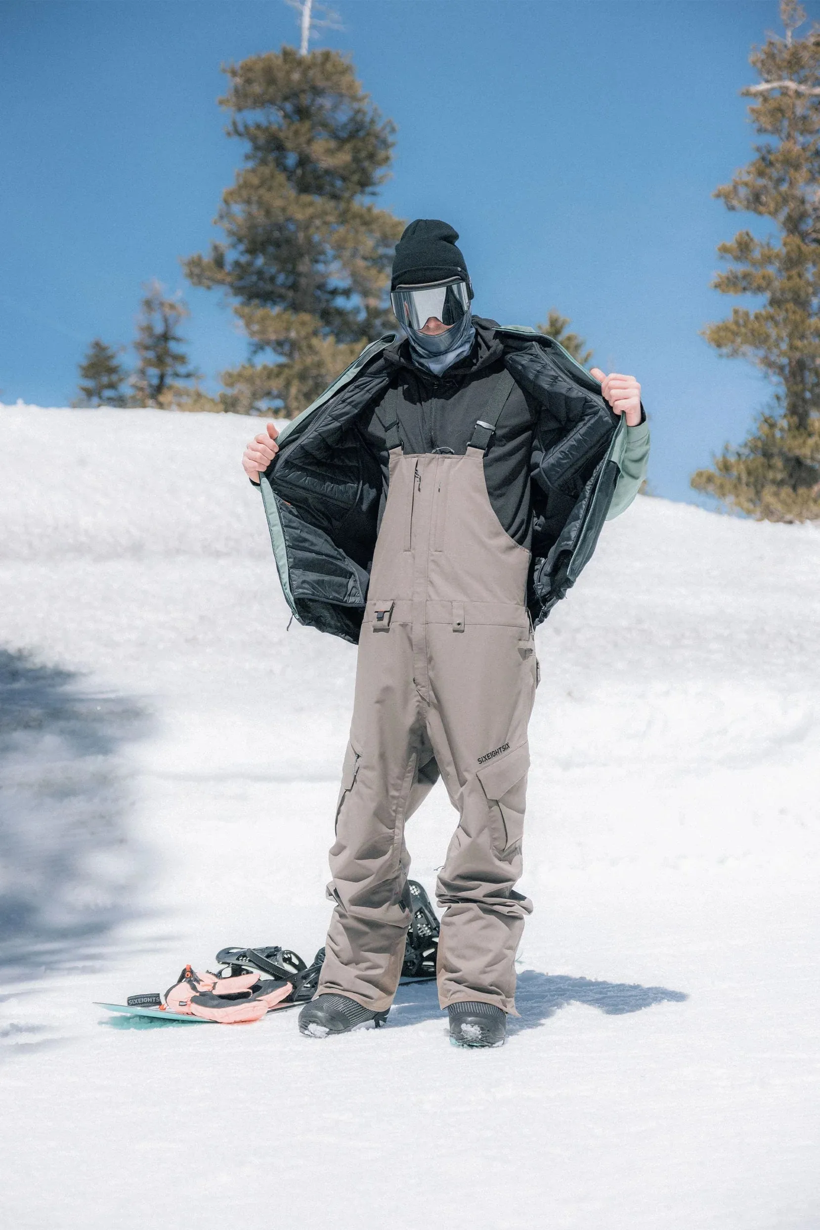 686 Smarty 3-In-1 Cargo Bib Snow Pants - Tobacco