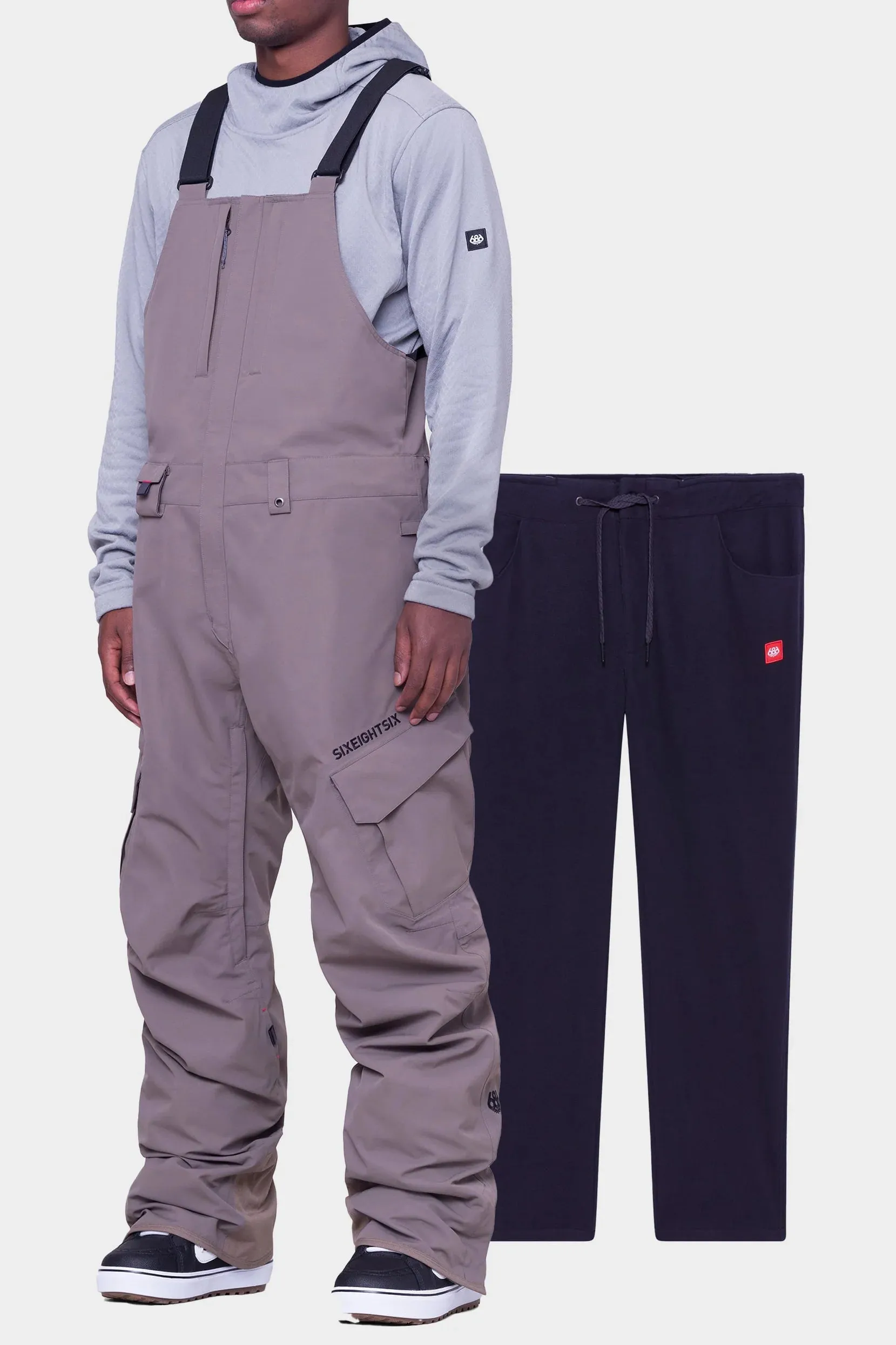 686 Smarty 3-In-1 Cargo Bib Snow Pants - Tobacco