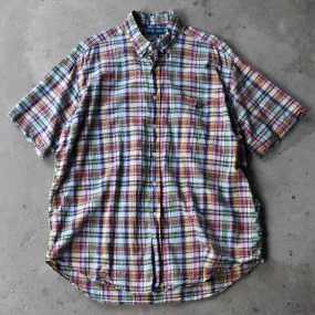 90's Ralph Lauren “BLAKE” マドラスチェック 半袖 ボタンダウンシャツ 240813 S2158