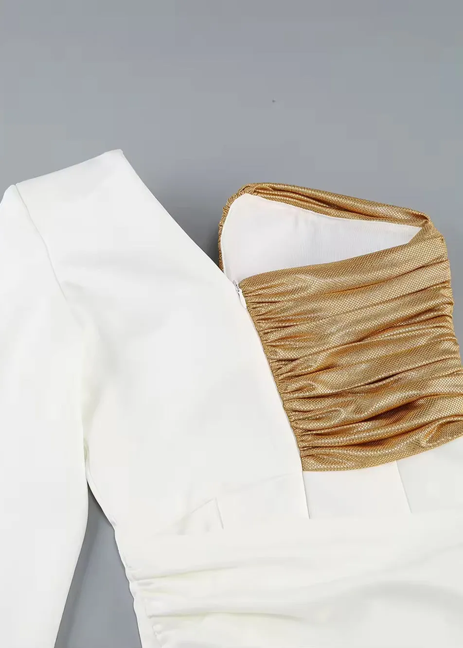 Adelmira One-Shoulder Asymmetrical Decor Dress