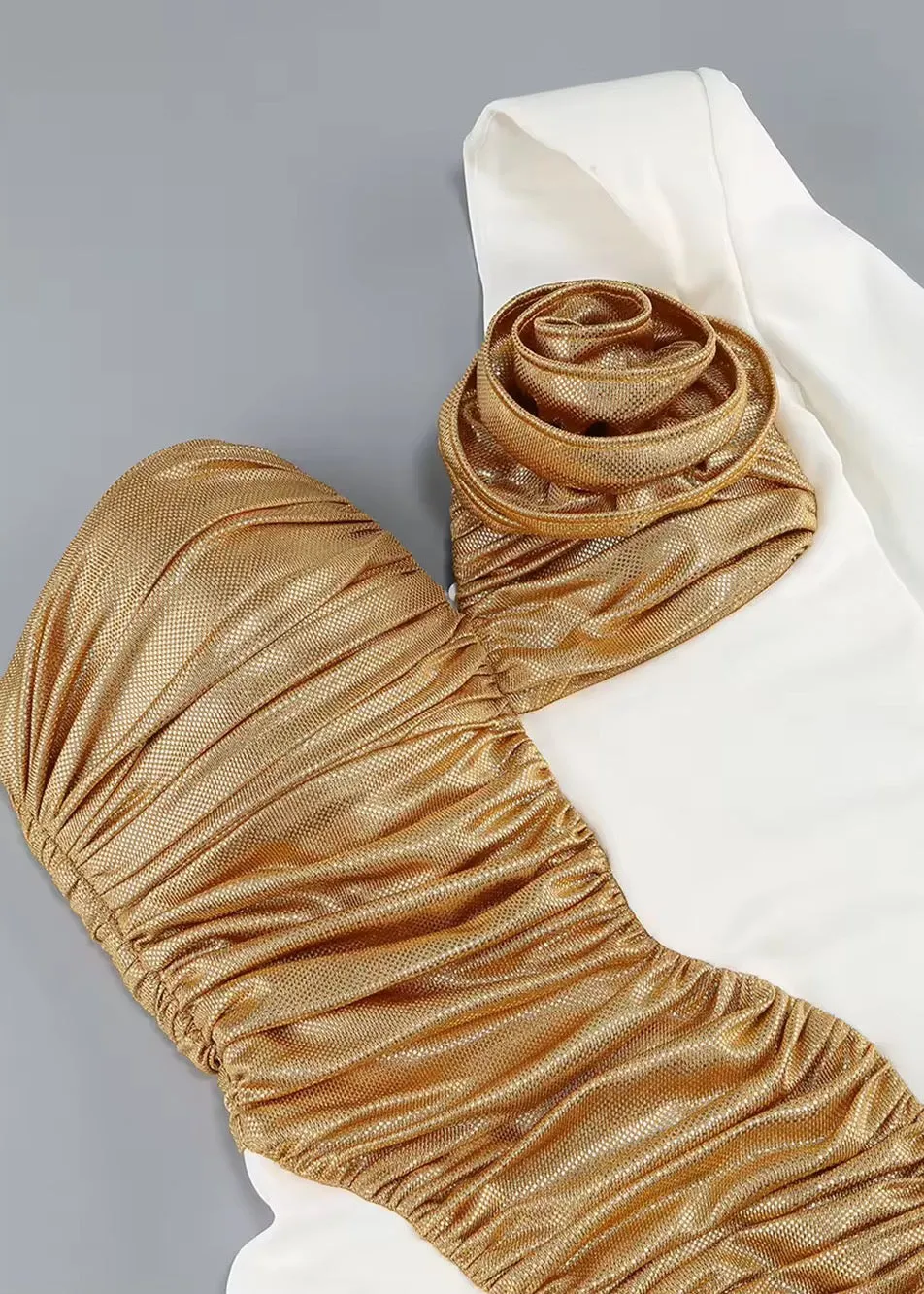 Adelmira One-Shoulder Asymmetrical Decor Dress