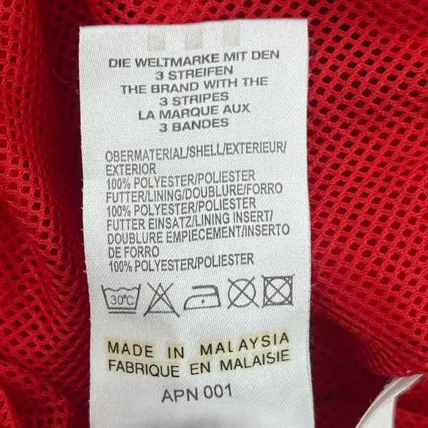 Adidas Jacket - Large Red Polyester