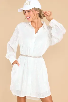All That Jazz White Sequin Dress