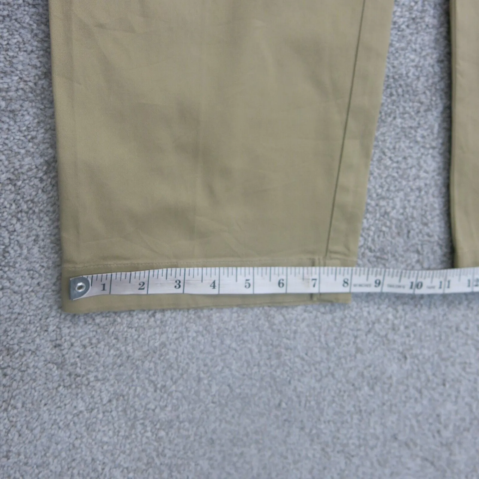 Ann Taylor Womens Chino Pants Straight Leg Stretch Mid Rise Light Mustard Size 8