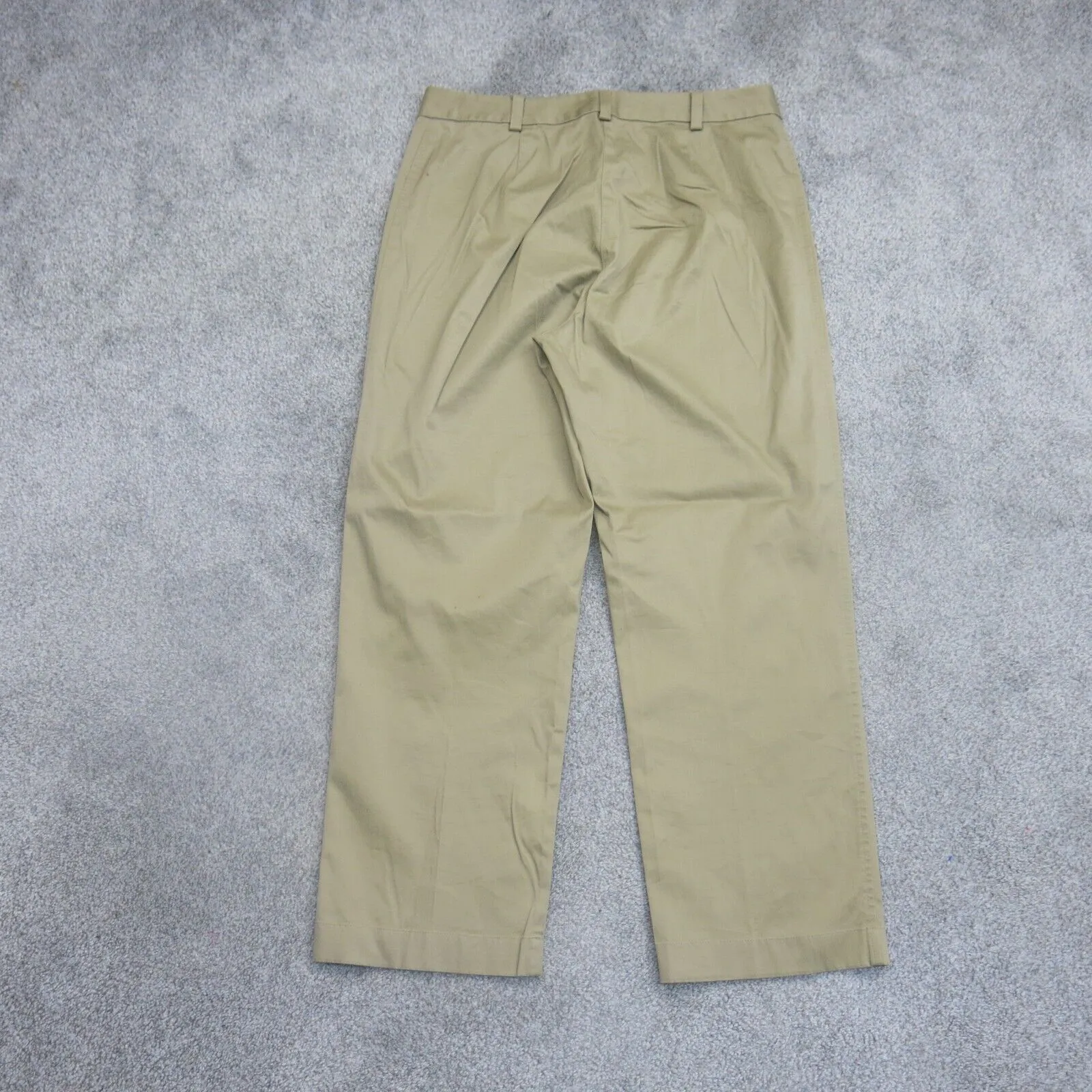 Ann Taylor Womens Chino Pants Straight Leg Stretch Mid Rise Light Mustard Size 8