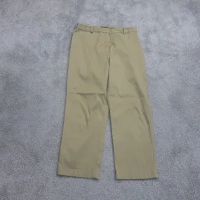 Ann Taylor Womens Chino Pants Straight Leg Stretch Mid Rise Light Mustard Size 8