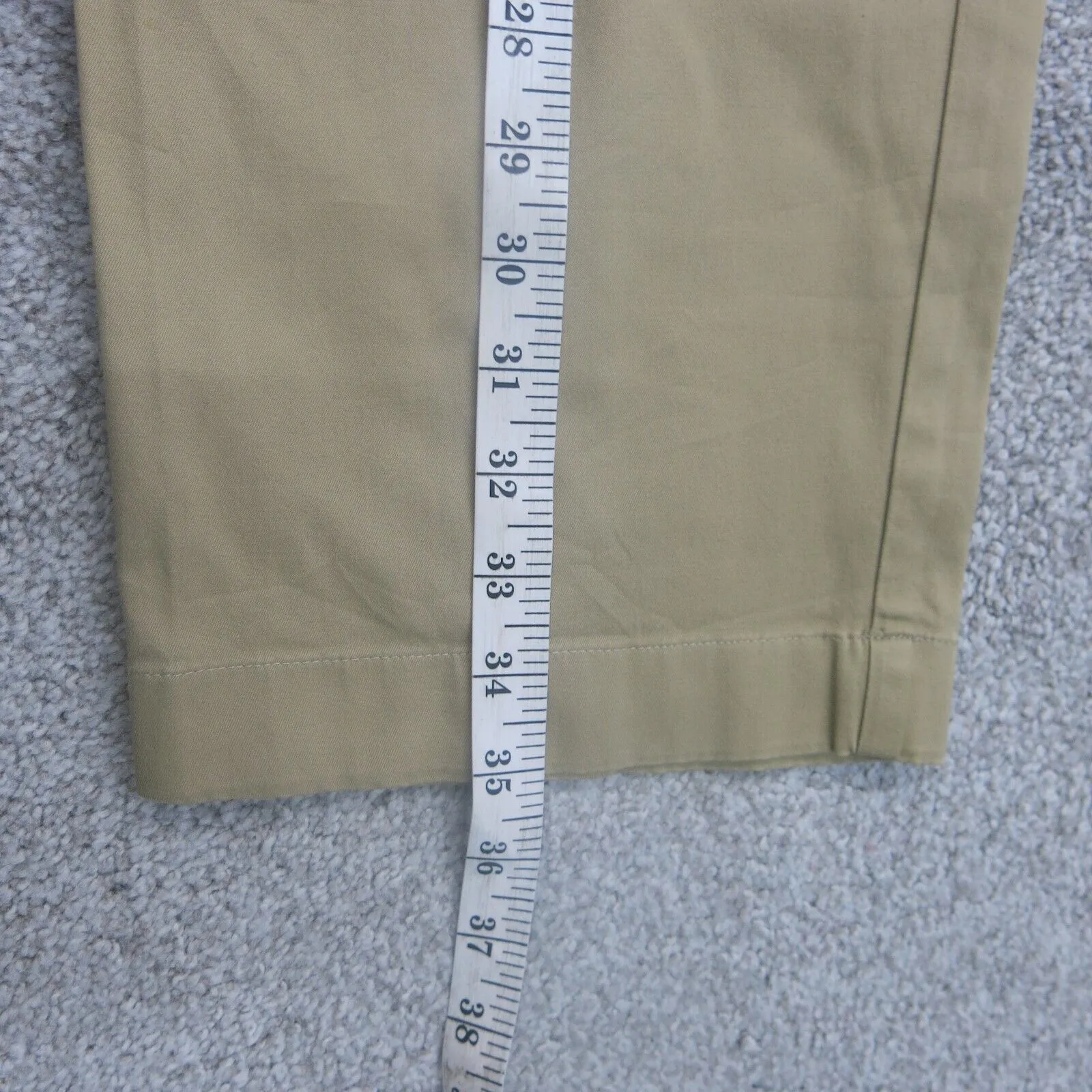 Ann Taylor Womens Chino Pants Straight Leg Stretch Mid Rise Light Mustard Size 8