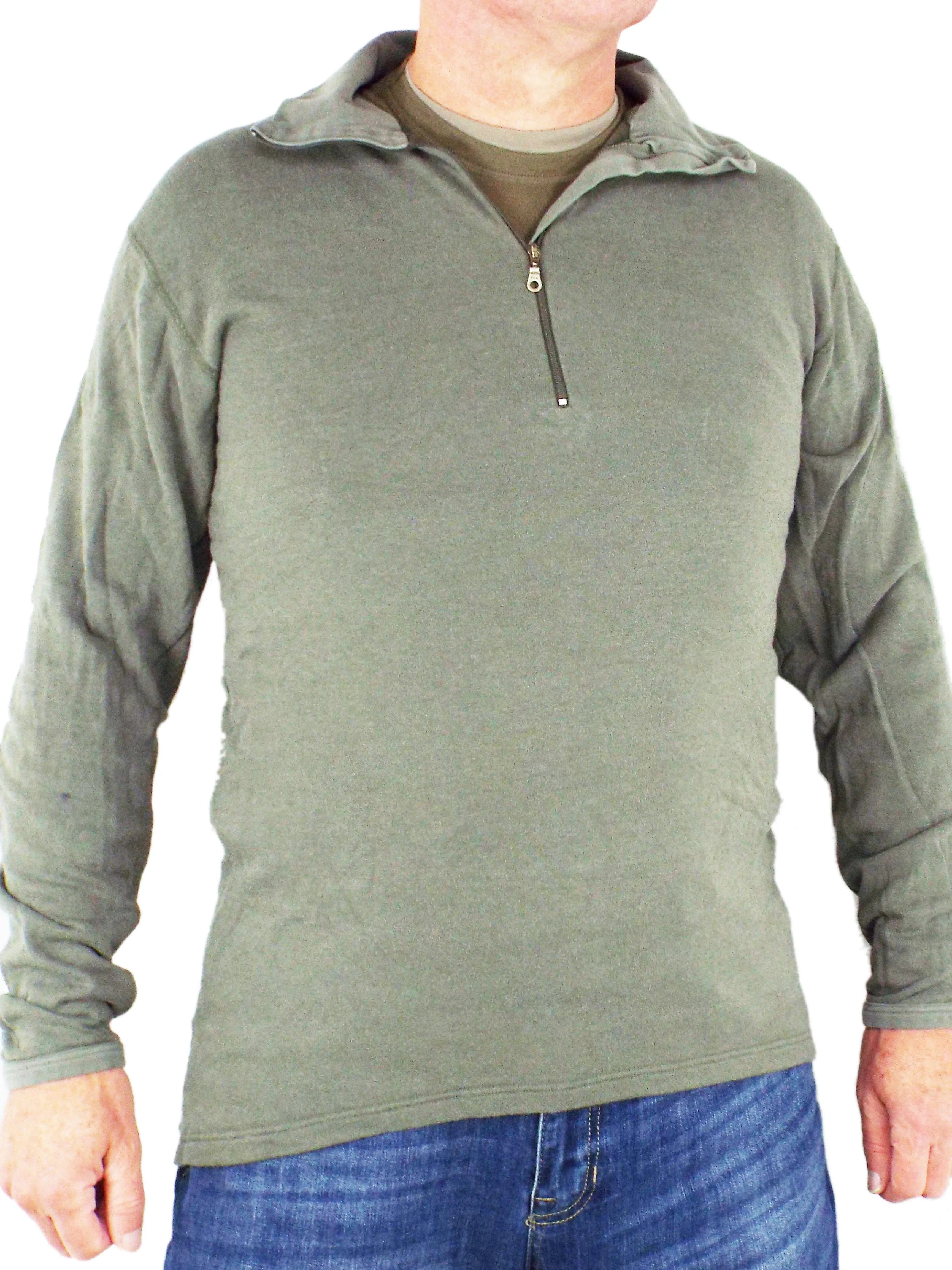 Austrian Military - Field Grey Thermal Top "Norgie" - Base Layer - "Terry Towel" lined