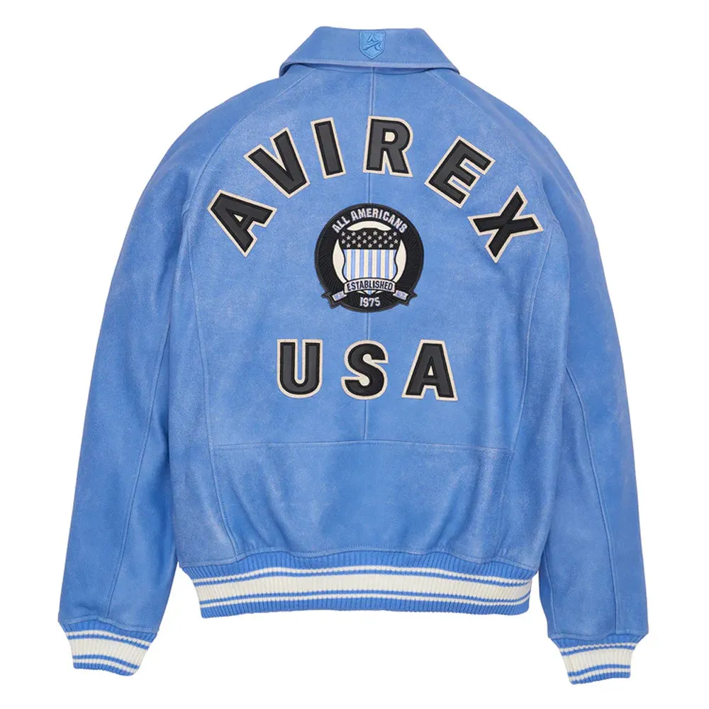 Avirex Icon Bomber Varsity Leather Jacket