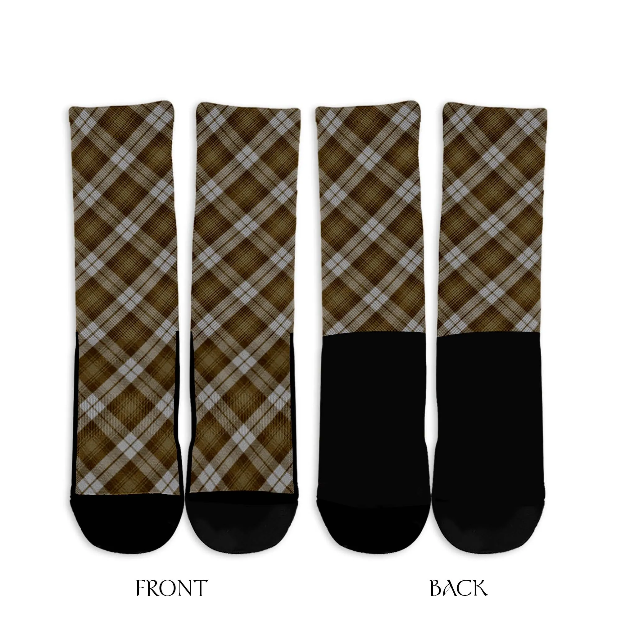 Baillie Dress Tartan Crew Socks Cross Tartan Style