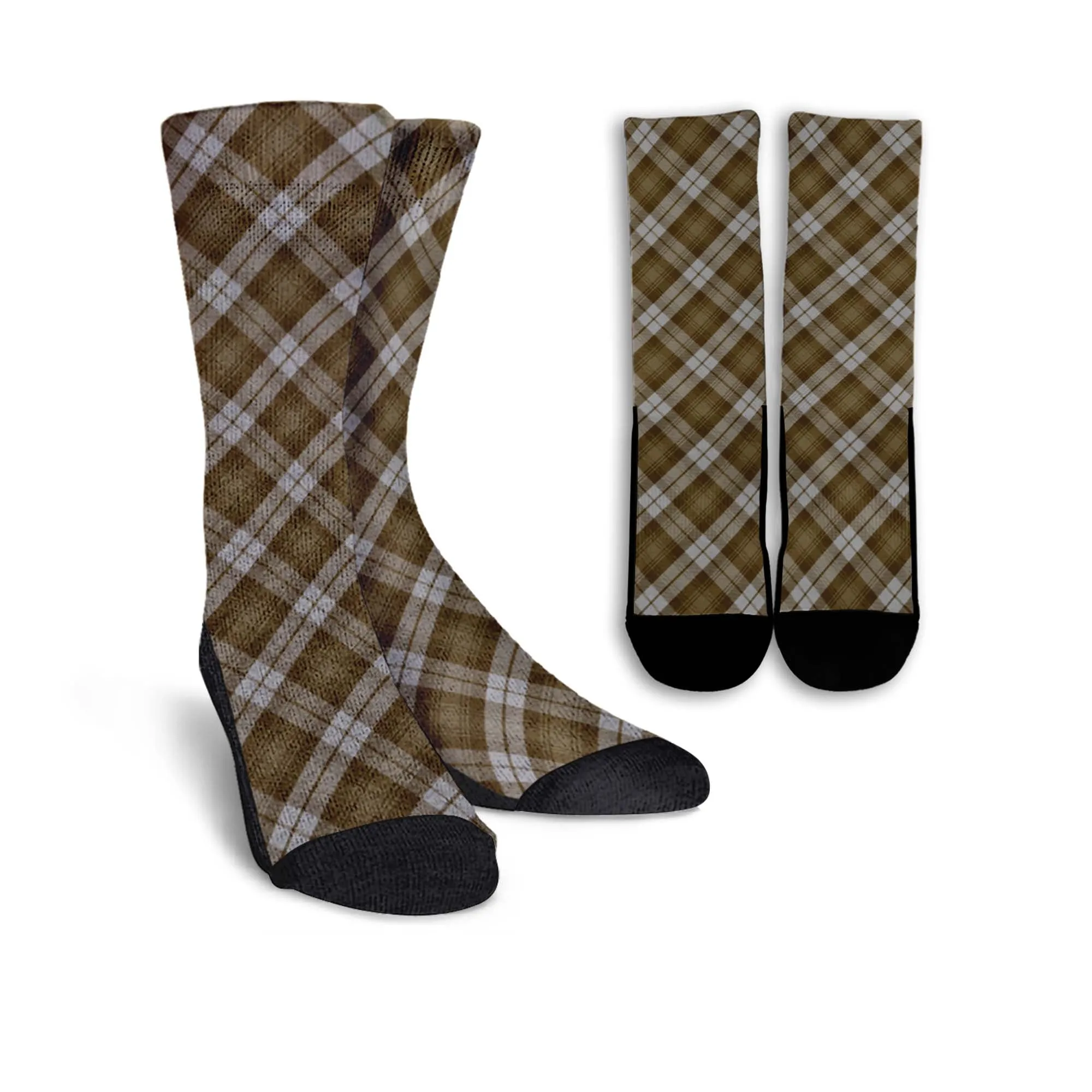 Baillie Dress Tartan Crew Socks Cross Tartan Style