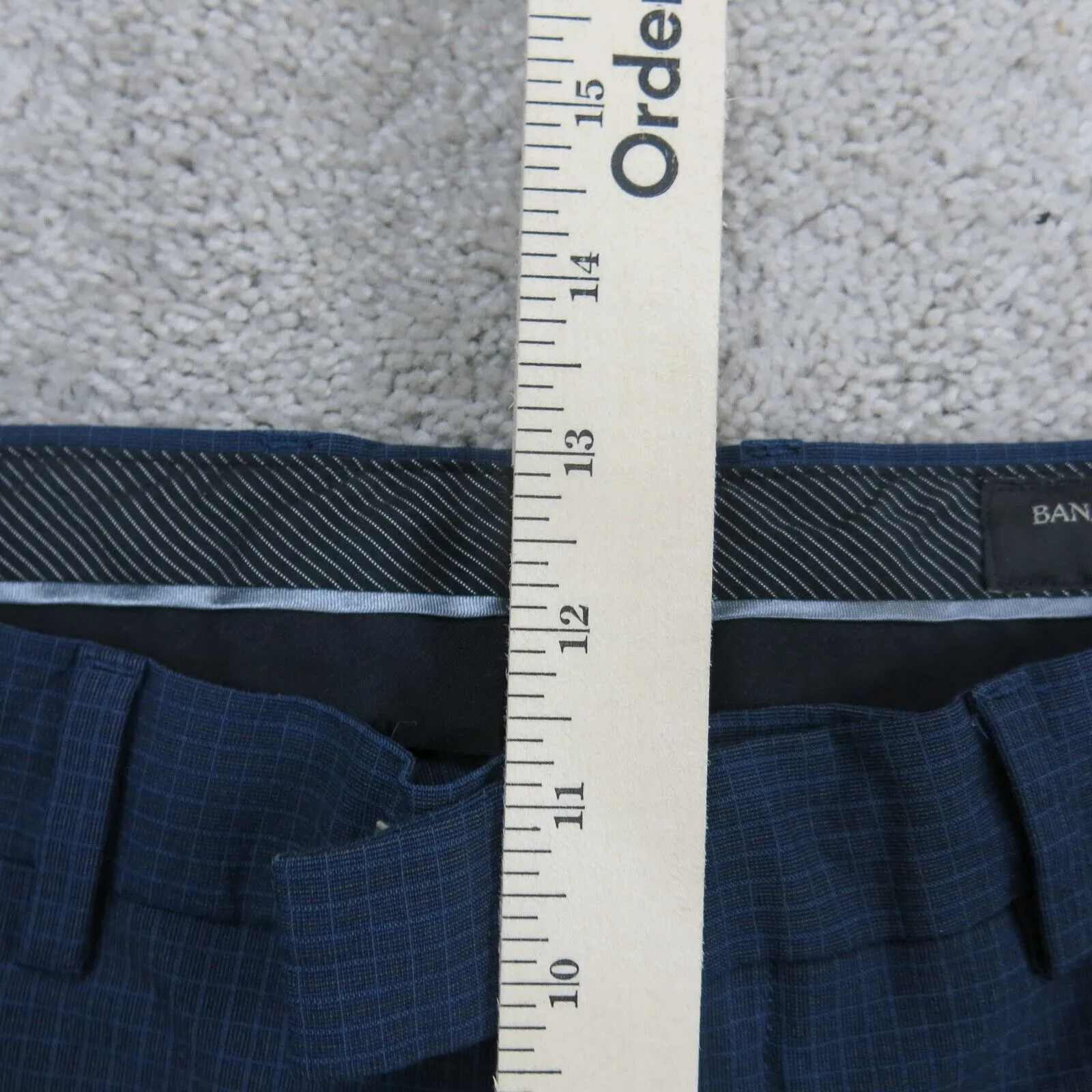 Banana Republic Mens Chino Pant Slim Fit Mid Rise Slash Pocket Blue Size 31X32