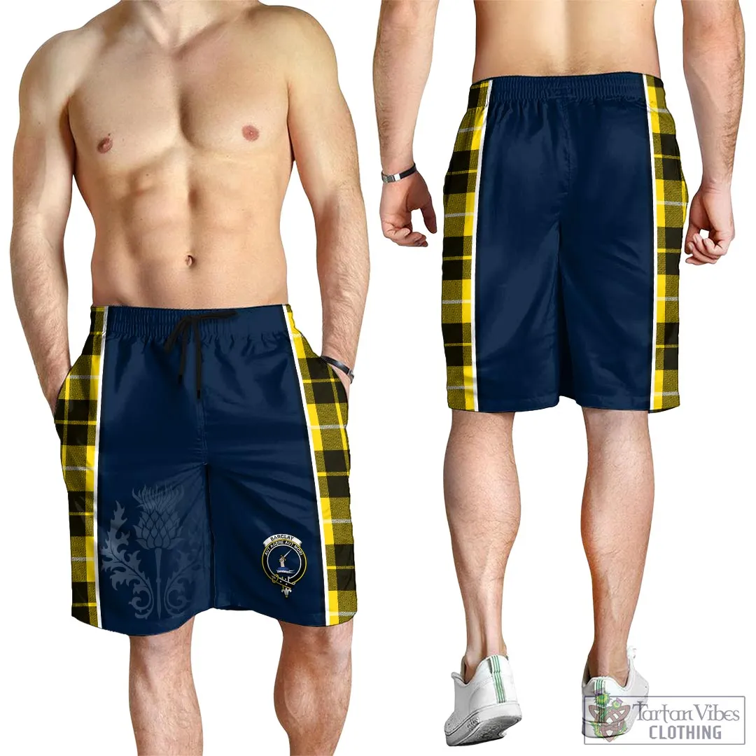 Barclay Dress Modern Tartan Men's Shorts with Family Crest and Scottish Thistle Vibes Sport Style