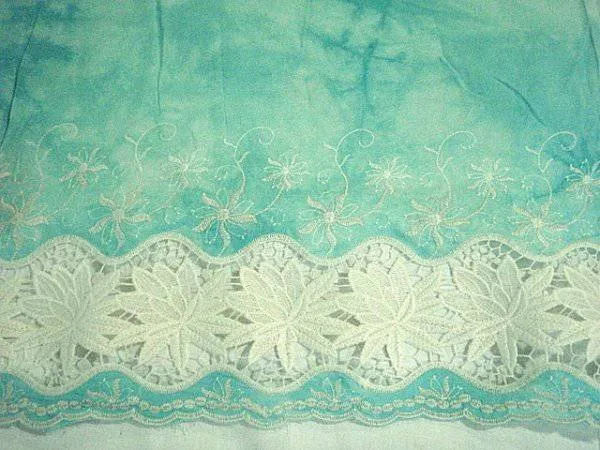 Batik Viscose - Lace Scalloped Edge