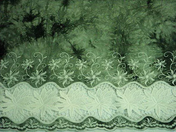 Batik Viscose - Lace Scalloped Edge