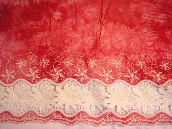 Batik Viscose - Lace Scalloped Edge