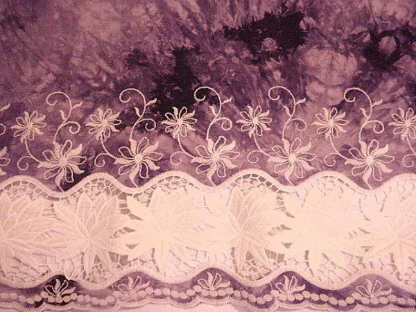 Batik Viscose - Lace Scalloped Edge