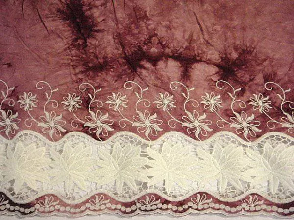 Batik Viscose - Lace Scalloped Edge