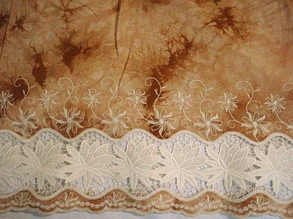 Batik Viscose - Lace Scalloped Edge