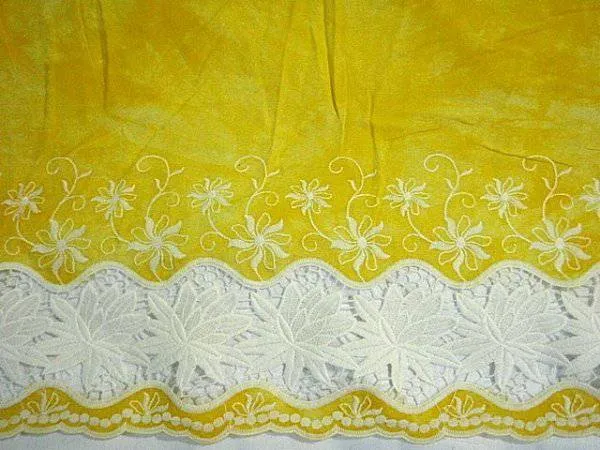Batik Viscose - Lace Scalloped Edge