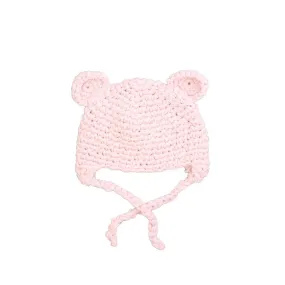 Bear Knit Hat - Pink