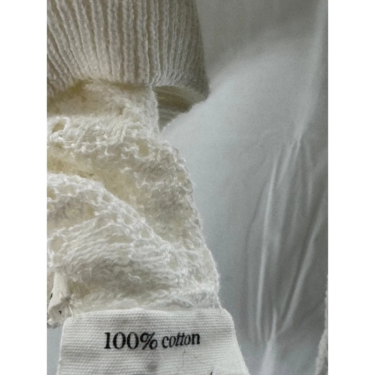 BEKLINA Women's White Maria Floral Lace Knit Crewneck Long Sleeve Top SZ XS/S