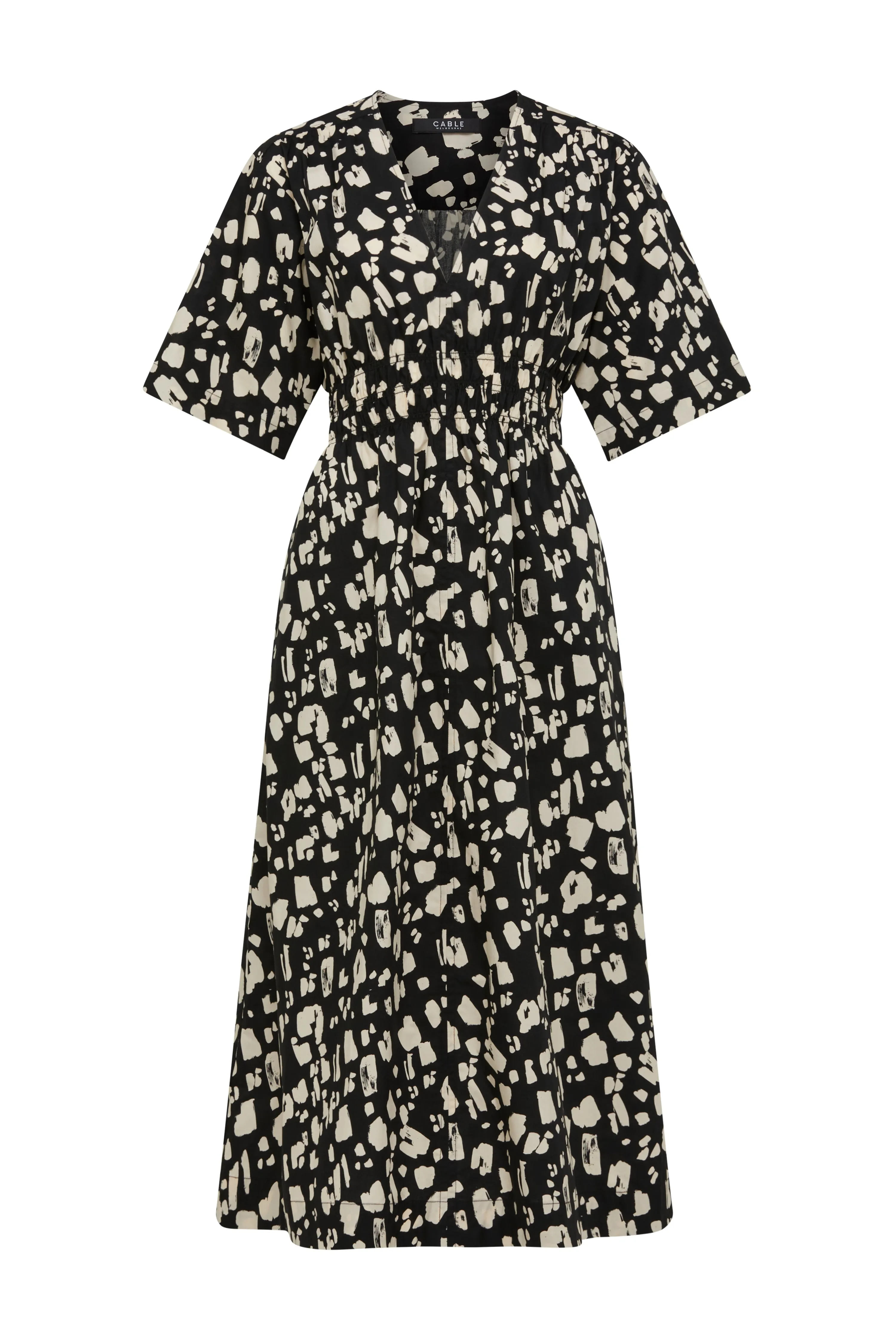 Bella Print Dress - Mono Print