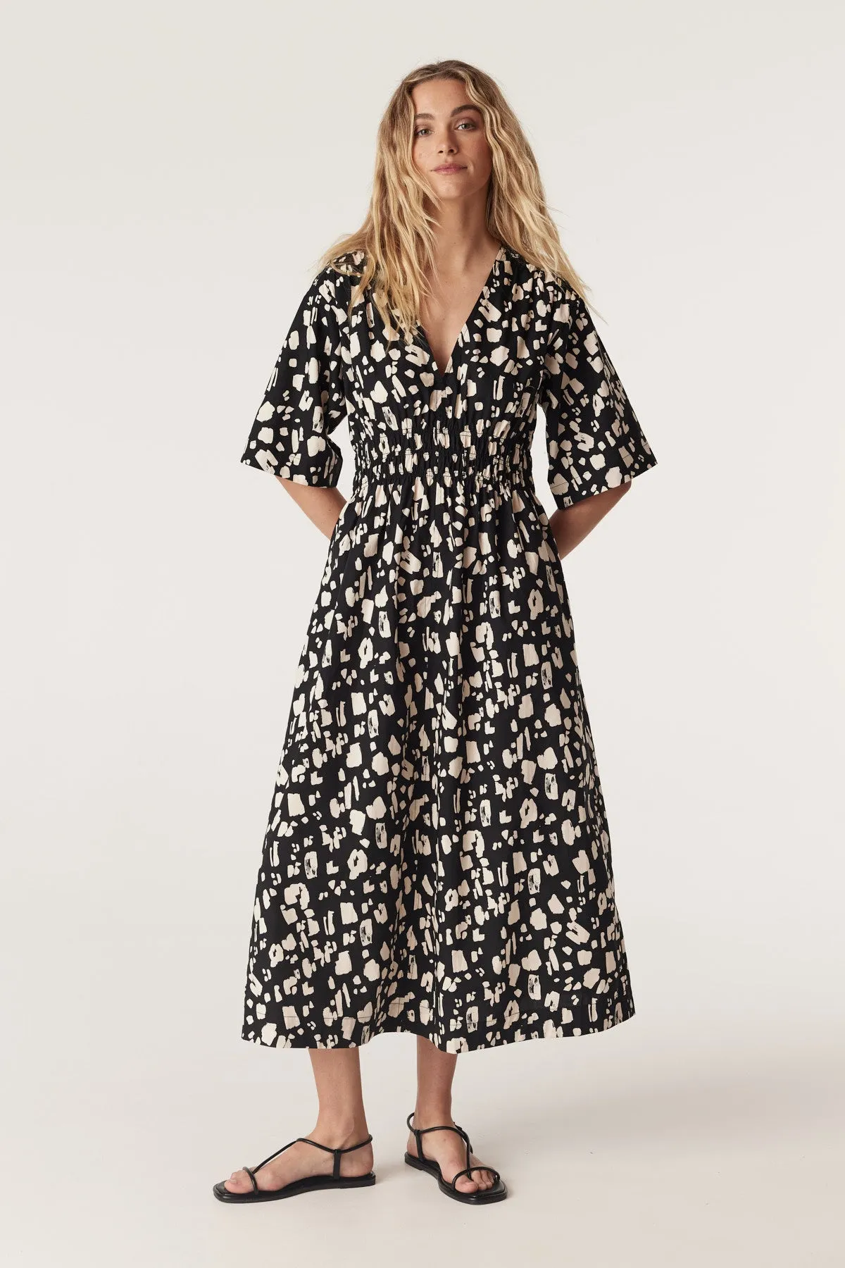 Bella Print Dress - Mono Print