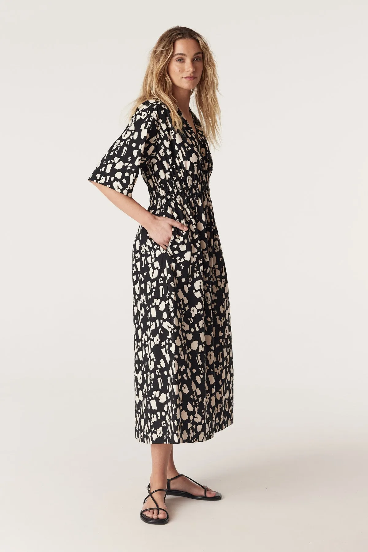 Bella Print Dress - Mono Print