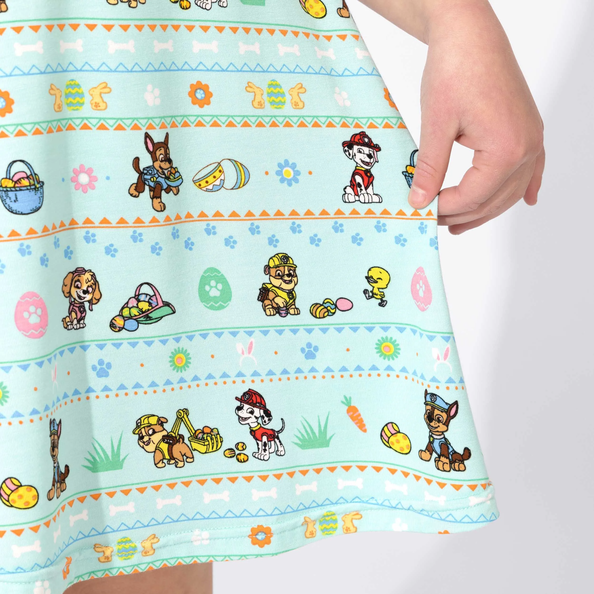 Bellabu Bear x Paw Patrol Easter Bamboo Girls' Short Sleeve Dress