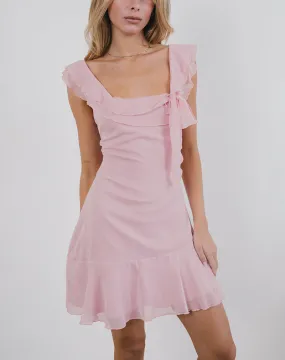 Binita Mini Dress in Chiffon Peony