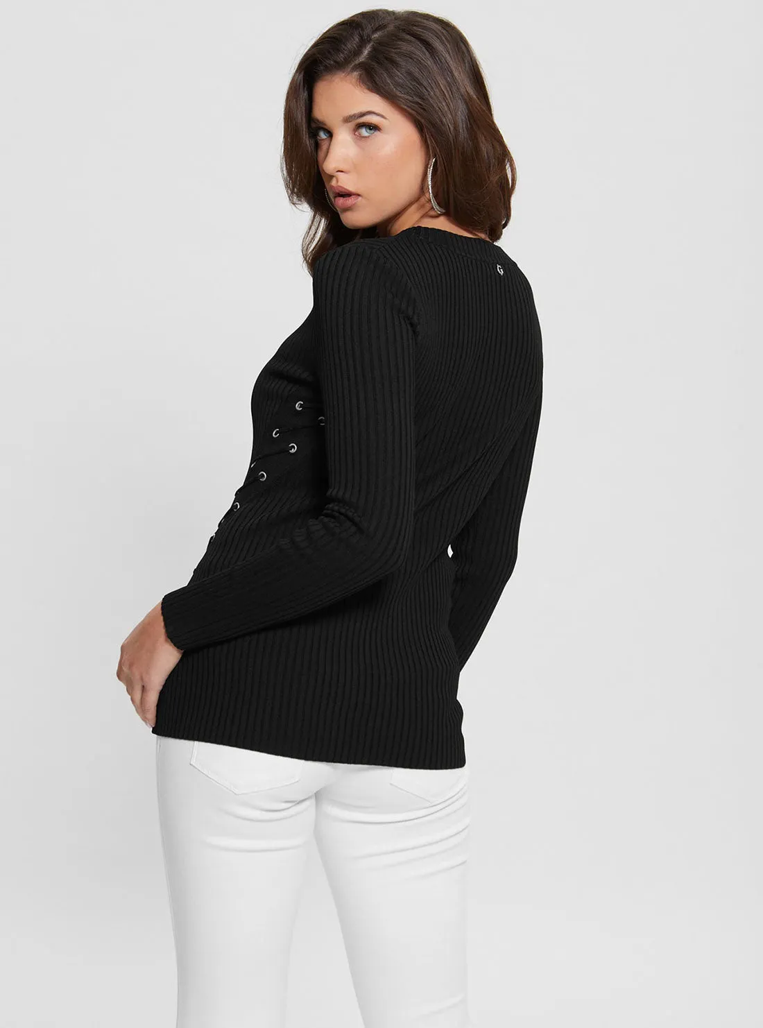 Black Irmine Knit Top