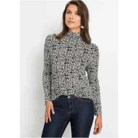 Bodyflirt Black Lyocell Turtleneck Blouse