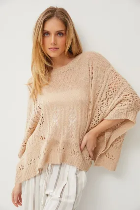 Boho Crochet Poncho Sweater