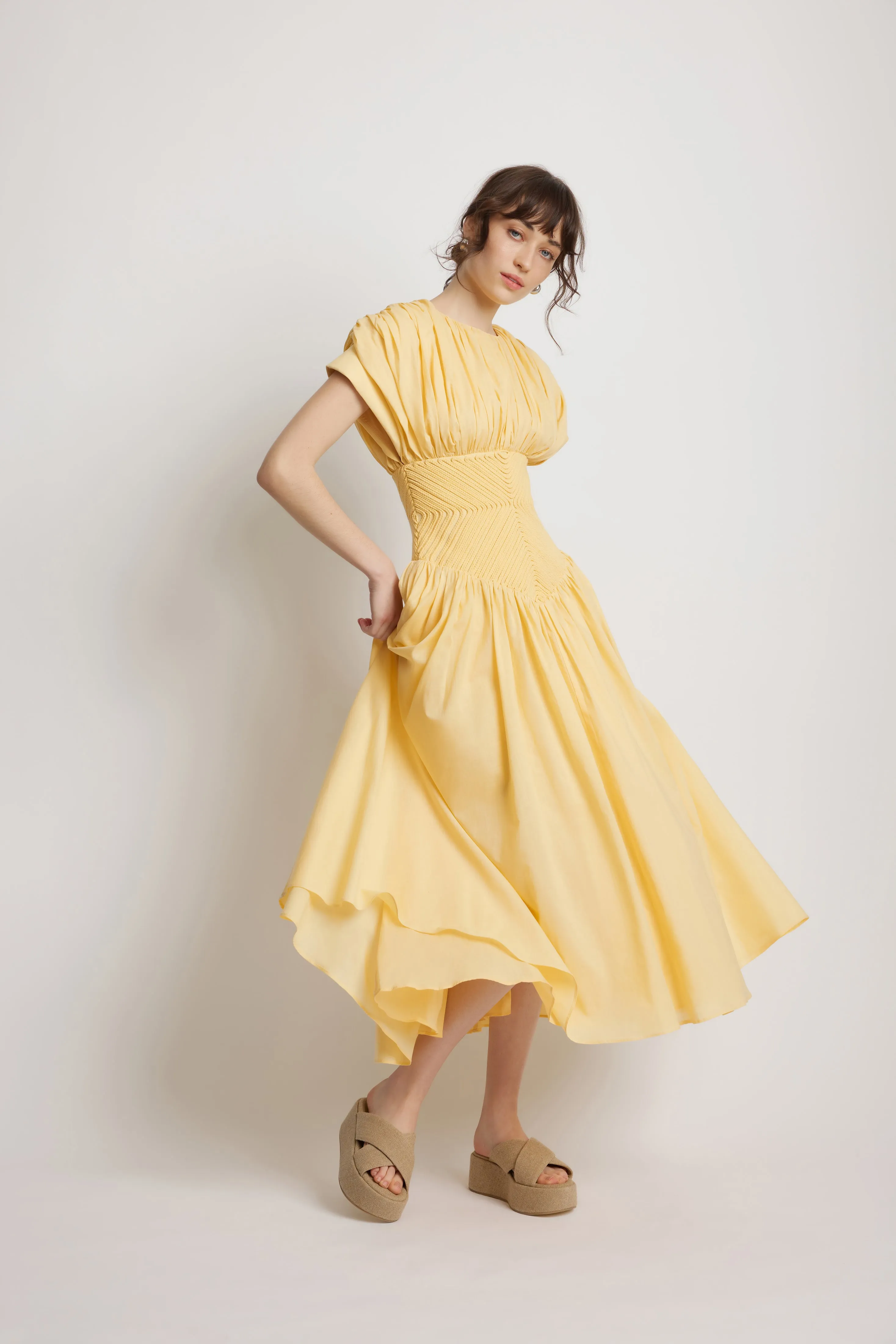 Bremen Rope Midi Dress - Italian Straw