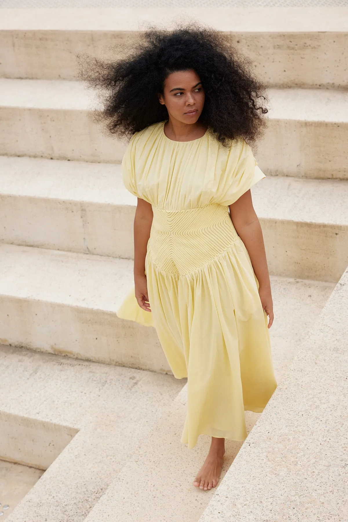 Bremen Rope Midi Dress - Italian Straw