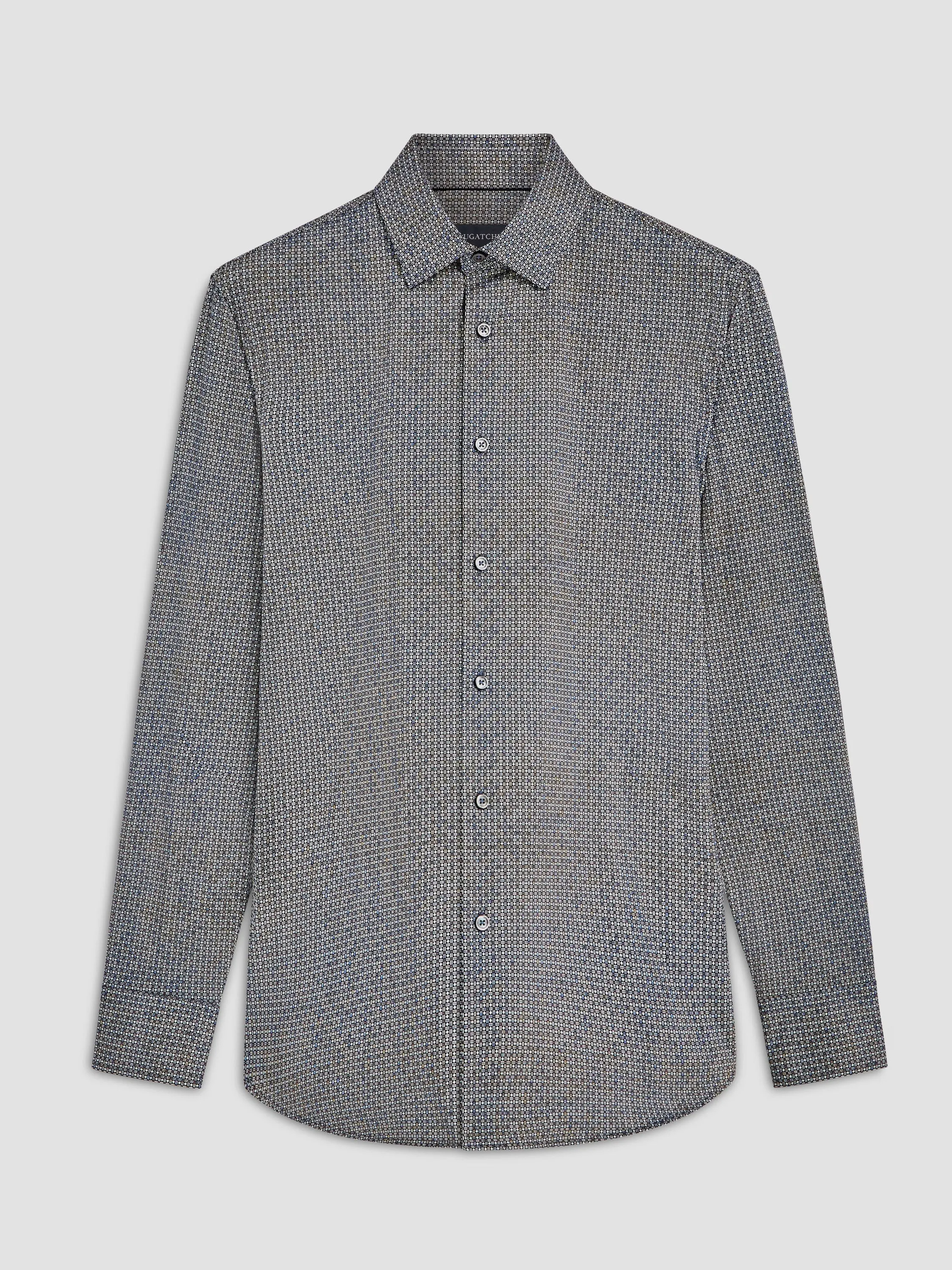 Bugatchi James Mosaic Print OoohCotton Shirt