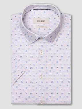Bugatchi - Miles Short Sleeve Modern Fit Shirt - OOOHCotton Tech - 8 way Stretch - GF9095F40