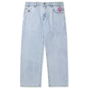 BUTTER GOODS FLOWER DENIM JEANS LIGHT BLUE