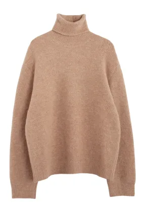 Camel Fleece Turtleneck