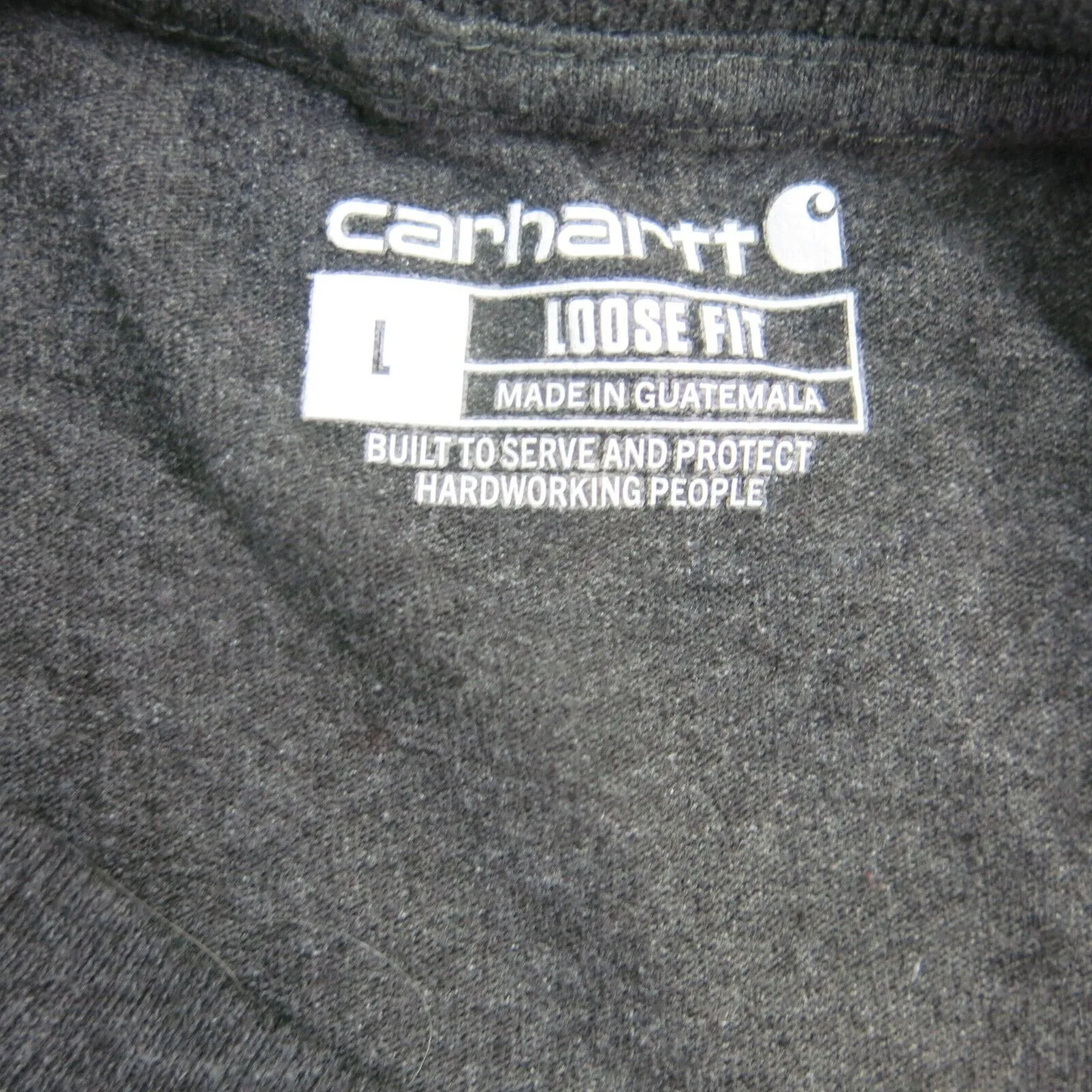 Carhartt Shirts Mens L Gray Short Sleeve Loose Fit Casual Outdoors Crew Neck Tee