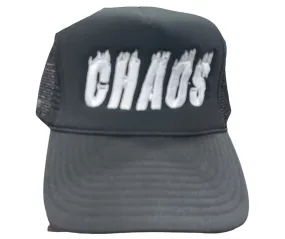 Chaos Flames (Black/White) Trucker Hat