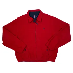 CHAPS RALPH LAUREN Embroidered Mini Logo Zip Fleece Bomber Jacket