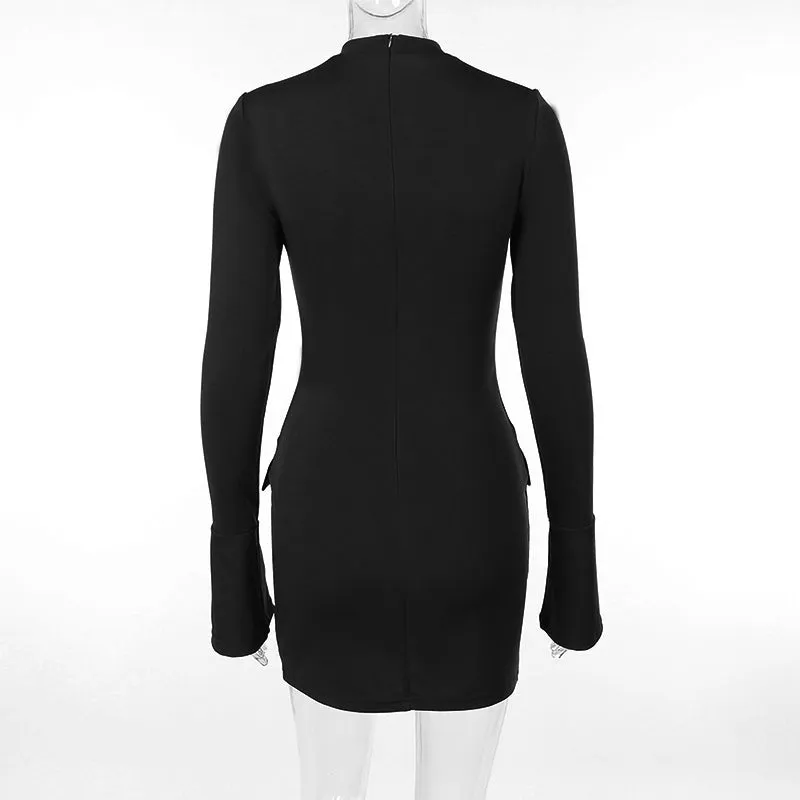 Cheryl Two Pocket Sexy Mini Dress