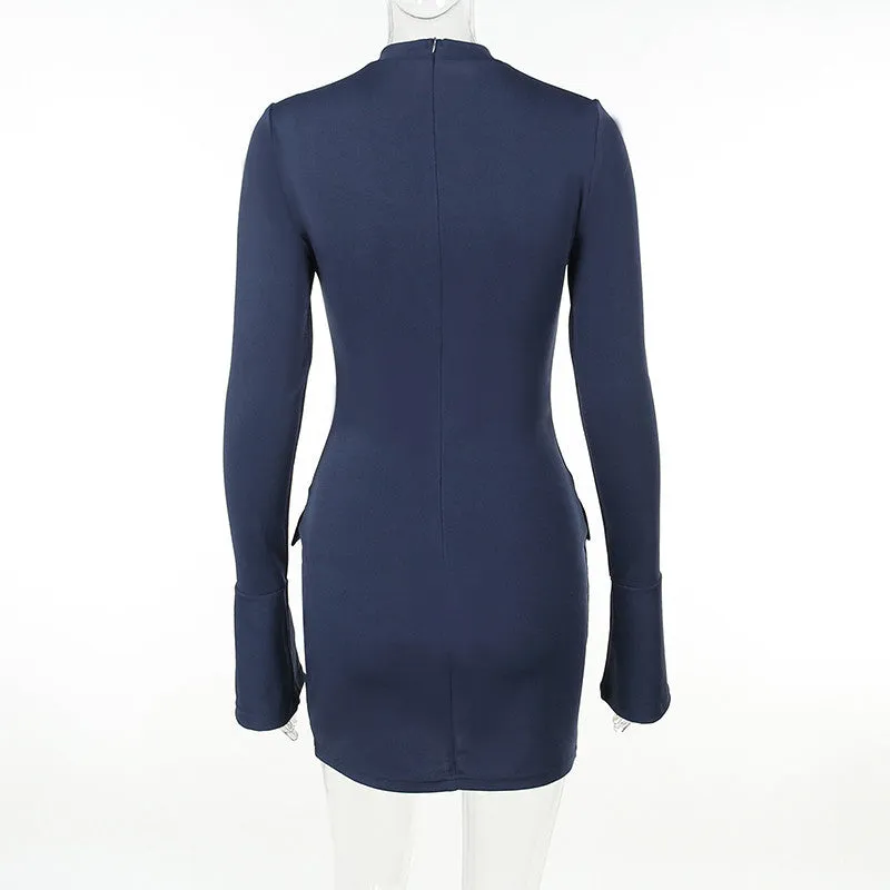 Cheryl Two Pocket Sexy Mini Dress