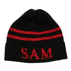 Classic Name & Stripes Personalized Knit Hat