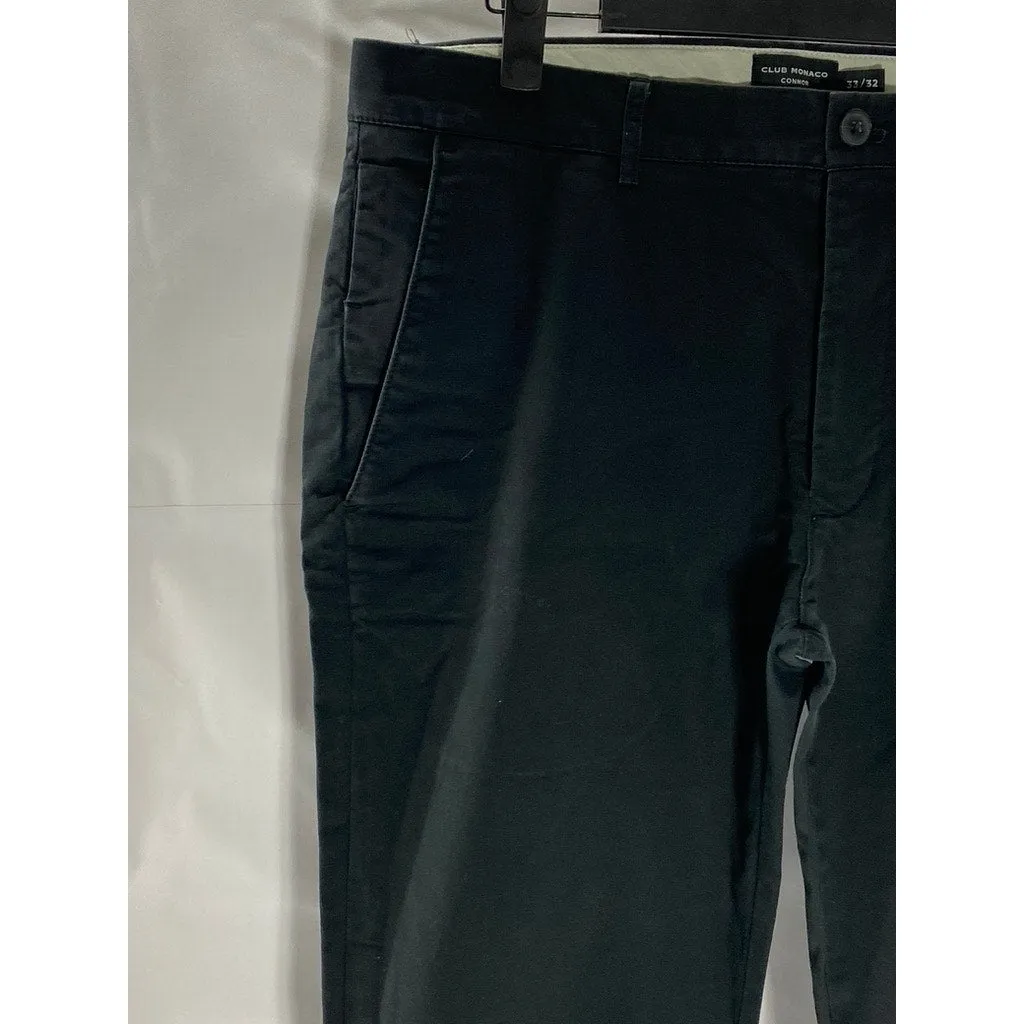 CLUB MONACO Men's Black Solid Modern Slim-Fit Conner Chino Pant SZ 33x32